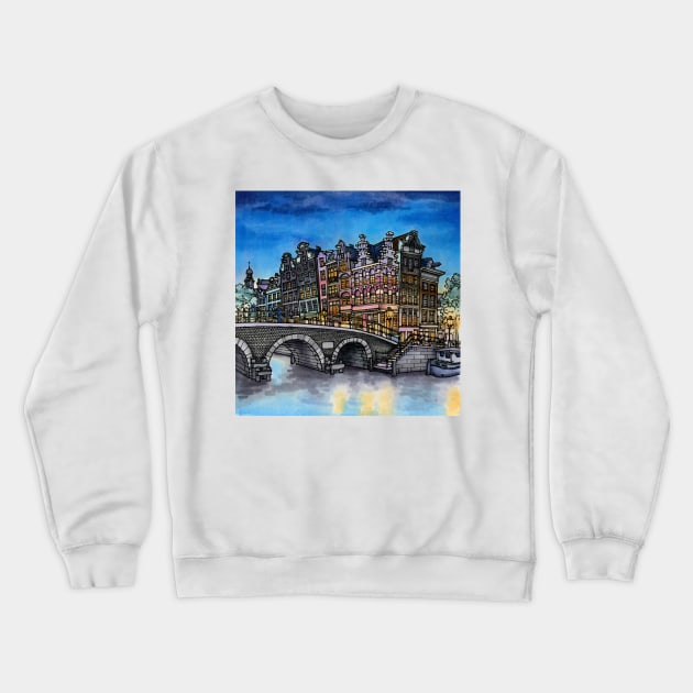 Amsterdam Crewneck Sweatshirt by maxwellillustration